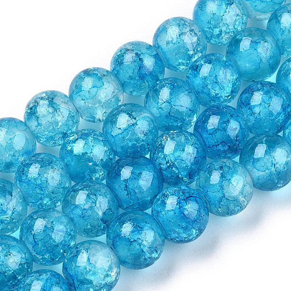 PandaHall Baking Painted Crackle Glass Bead Strands, Round, Deep Sky Blue, 8mm, Hole: 1.3~1.6mm, about 100pcs/strand, 31.4 inch Glass Round
PandaHall Baking Painted Crackle Glass Bead Strands, Round, Deep Sky Blue, 8mm, Hole: 1.3~1.6mm, about 100pcs/strand, 31.4 inch Glass Round