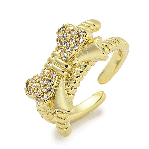 PandaHall Brass Micro Pave Cubic Zirconia Cuff Ring, Bowknot Open Ring for Women, Cadmium Free & Lead Free, Long-Lasting Plated, Real 18K..., Clear
PandaHall Brass Micro Pave Cubic Zirconia Cuff Ring, Bowknot Open Ring for Women, Cadmium Free & Lead Free, Long-Lasting Plated, Real 18K..., Clear