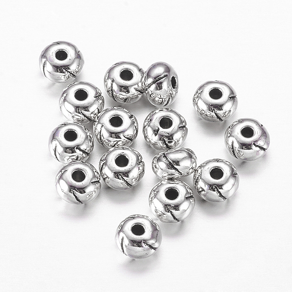 PandaHall Tibetan Style Alloy Beads, Round, Antique Silver, Lead Free & Cadmium Free & Nickel Free, 5.5x5.5x3.5mm, Hole: 1.5mm Alloy Round
PandaHall Tibetan Style Alloy Beads, Round, Antique Silver, Lead Free & Cadmium Free & Nickel Free, 5.5x5.5x3.5mm, Hole: 1.5mm Alloy Round