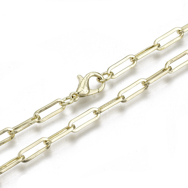 PandaHall Brass Paperclip Chains, Drawn Elongated Cable Chains Necklace Making, with Lobster Claw Clasps, Light Gold, 17.71 inch(45cm) long...
PandaHall Brass Paperclip Chains, Drawn Elongated Cable Chains Necklace Making, with Lobster Claw Clasps, Light Gold, 17.71 inch(45cm) long...
