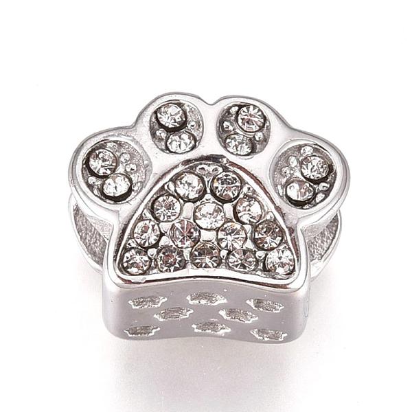 PandaHall 304 Stainless Steel European Beads, Large Hole Beads, with Rhinestone, Footprint, Stainless Steel Color, Crystal, 9x11x7.5mm, Hole..., Clear
PandaHall 304 Stainless Steel European Beads, Large Hole Beads, with Rhinestone, Footprint, Stainless Steel Color, Crystal, 9x11x7.5mm, Hole..., Clear