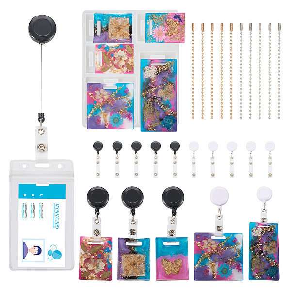 PandaHall DIY ID Card Badge Holder Making Kit, Including 10Pcs ABS Plastic Retractable Badge Reel, 1Pc Silicone Rectangle Pendant Molds..., Multicolor
PandaHall DIY ID Card Badge Holder Making Kit, Including 10Pcs ABS Plastic Retractable Badge Reel, 1Pc Silicone Rectangle Pendant Molds..., Multicolor