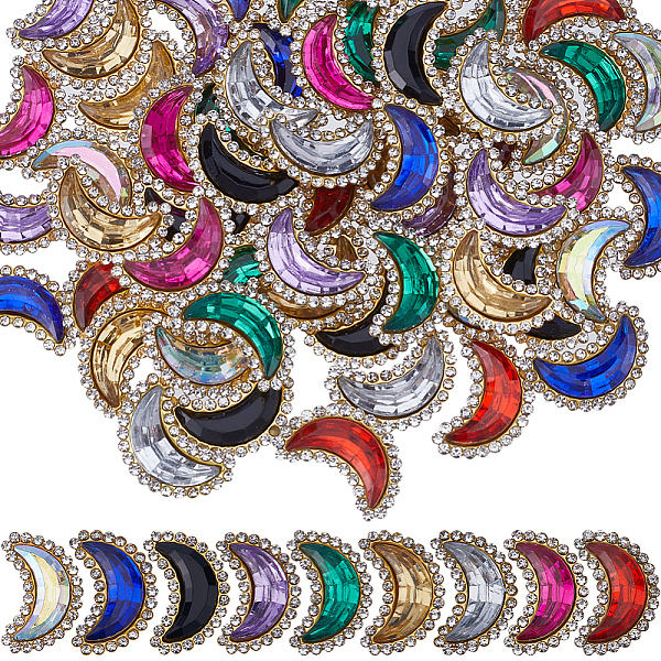 PandaHall Gorgecraft 72Pcs 9 Colors Crescent Moon Sew On Rhinestones, Multi-Strand Links, Mixed Color, 18.5x12.5x5mm, Hole: 5x1.2mm..., Multicolor
PandaHall Gorgecraft 72Pcs 9 Colors Crescent Moon Sew On Rhinestones, Multi-Strand Links, Mixed Color, 18.5x12.5x5mm, Hole: 5x1.2mm..., Multicolor