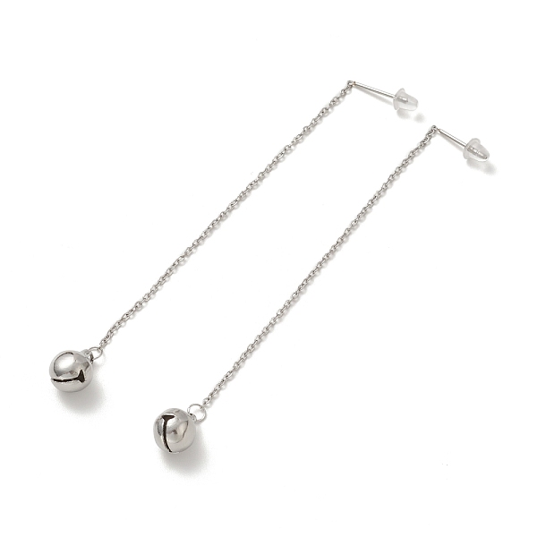 PandaHall 304 Stainless Steel Long Chain with Small Bell Dangle Stud Earrings for Women, Stainless Steel Color, 106x1.2mm, Pin: 0.7mm...
PandaHall 304 Stainless Steel Long Chain with Small Bell Dangle Stud Earrings for Women, Stainless Steel Color, 106x1.2mm, Pin: 0.7mm...