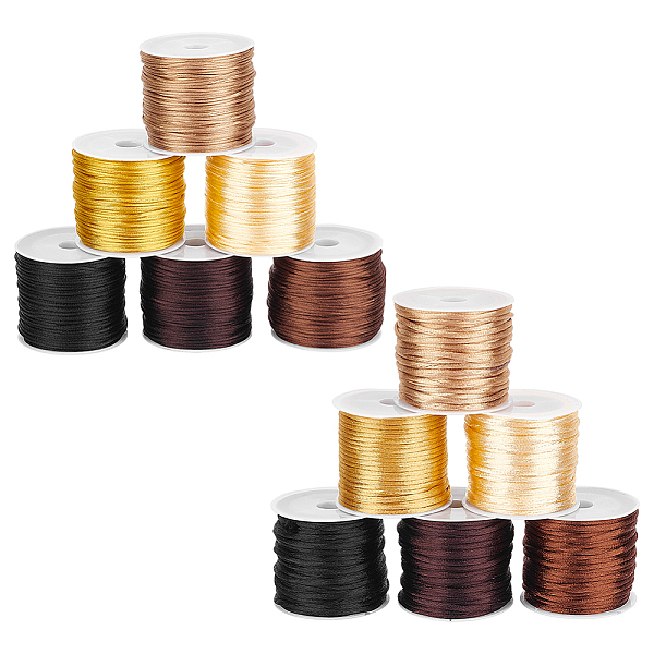 PandaHall HOBBIESAY 12 Rolls 12 Styles Nylon Cord, Satin Rattail Cord, for Beading Jewelry Making, Chinese Knotting, Mixed Color, 1mm and..., Multicolor
PandaHall HOBBIESAY 12 Rolls 12 Styles Nylon Cord, Satin Rattail Cord, for Beading Jewelry Making, Chinese Knotting, Mixed Color, 1mm and..., Multicolor