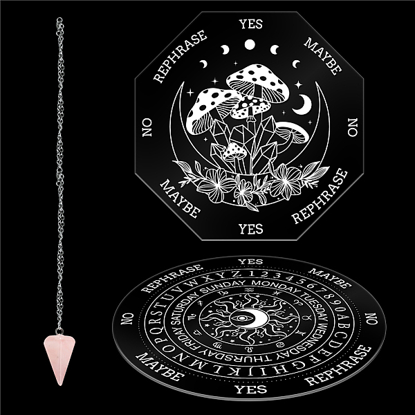 PandaHall CRASPIRE DIY Pendulum Board Dowsing Divination Making Kit, Including Natural Rose Quartz Cone Pendants, 304 Stainless Steel Cable...
PandaHall CRASPIRE DIY Pendulum Board Dowsing Divination Making Kit, Including Natural Rose Quartz Cone Pendants, 304 Stainless Steel Cable...