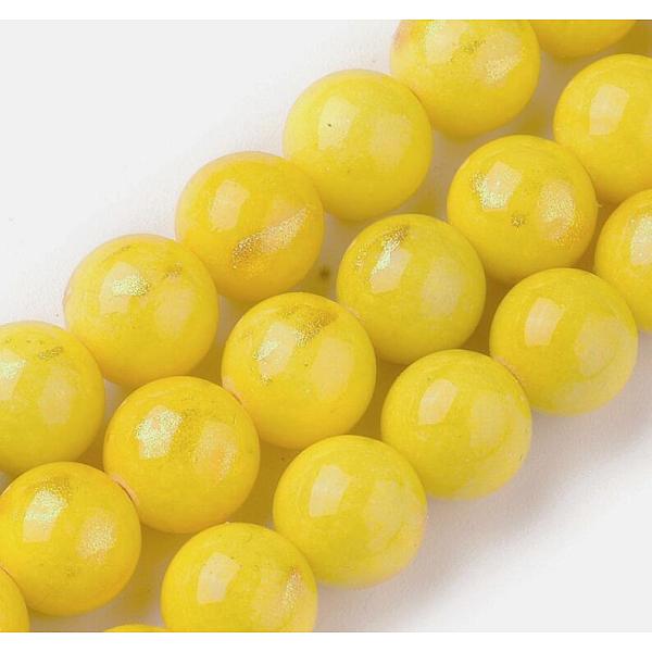 PandaHall Natural Mashan Jade Beads Strands, with Gold Foil, Dyed, Round, Gold, 6mm, Hole: 1mm, about 70pcs/strand, 15.75 inch(40cm) Mashan...
PandaHall Natural Mashan Jade Beads Strands, with Gold Foil, Dyed, Round, Gold, 6mm, Hole: 1mm, about 70pcs/strand, 15.75 inch(40cm) Mashan...