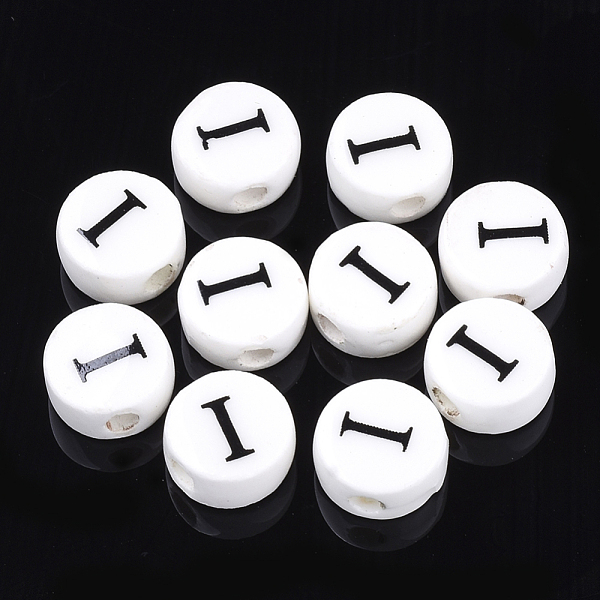 PandaHall Handmade Porcelain Beads, Horizontal Hole, Flat Round with Letter, White, Letter.I, 8~8.5x4.5mm, Hole: 2mm Porcelain Letter I...
PandaHall Handmade Porcelain Beads, Horizontal Hole, Flat Round with Letter, White, Letter.I, 8~8.5x4.5mm, Hole: 2mm Porcelain Letter I...