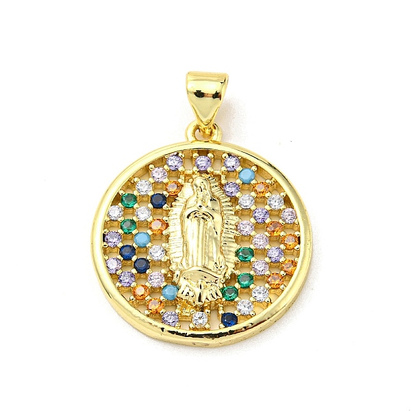 PandaHall Brass with Cubic Zirconia Pendant, Round, Colorful, 22x20x3.4mm, Hole: 5x3.5mm Brass+Cubic Zirconia Round
PandaHall Brass with Cubic Zirconia Pendant, Round, Colorful, 22x20x3.4mm, Hole: 5x3.5mm Brass+Cubic Zirconia Round