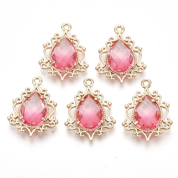 PandaHall Golden Tone Brass Pendants, with Faceted Glass, Teardrop, Pearl Pink, 25.5x19x6mm, Hole: 1.6mm Brass+Glass Teardrop
PandaHall Golden Tone Brass Pendants, with Faceted Glass, Teardrop, Pearl Pink, 25.5x19x6mm, Hole: 1.6mm Brass+Glass Teardrop