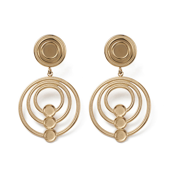 PandaHall Ion Plating(IP) 304 Stainless Steel Stud Dangle Earrings Findings, Blank Cabochon Setting, Round Ring, Real 14K Gold Plated, 44mm...
PandaHall Ion Plating(IP) 304 Stainless Steel Stud Dangle Earrings Findings, Blank Cabochon Setting, Round Ring, Real 14K Gold Plated, 44mm...