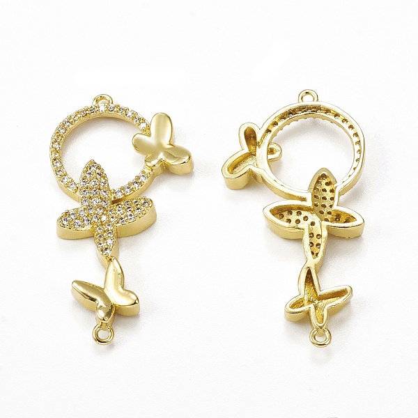 PandaHall Brass Micro Pave Clear Cubic Zirconia Connector Charms, Ring Links with Butterfly, Golden, 17.5x34.5x4mm, Hole: 1.2mm Brass+Cubic...
PandaHall Brass Micro Pave Clear Cubic Zirconia Connector Charms, Ring Links with Butterfly, Golden, 17.5x34.5x4mm, Hole: 1.2mm Brass+Cubic...