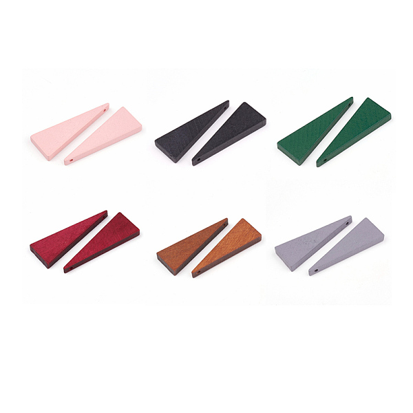 PandaHall Pear Wood Pendants, Dyed, Triangle, Mixed Color, 40x14x4~5mm, Hole: 1.6mm Wood Triangle Multicolor
PandaHall Pear Wood Pendants, Dyed, Triangle, Mixed Color, 40x14x4~5mm, Hole: 1.6mm Wood Triangle Multicolor