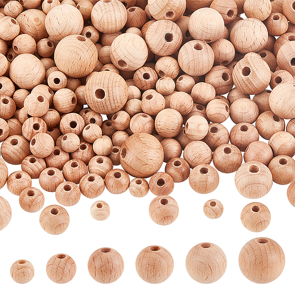 PandaHall 300Pcs 6 Styles Beech Wood European Large Hole Beads, Round, Undyed, BurlyWood, 8~18x7~16.5mm, Hole: 2.5~5mm Wood Round Orange
PandaHall 300Pcs 6 Styles Beech Wood European Large Hole Beads, Round, Undyed, BurlyWood, 8~18x7~16.5mm, Hole: 2.5~5mm Wood Round Orange