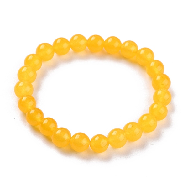 PandaHall Dyed Natural Jade Beads Stretch Bracelets, Round, Gold, Inner Diameter: 2-1/4 inch(5.7cm), Bead: 8~8.5mm Jade Gold
PandaHall Dyed Natural Jade Beads Stretch Bracelets, Round, Gold, Inner Diameter: 2-1/4 inch(5.7cm), Bead: 8~8.5mm Jade Gold
