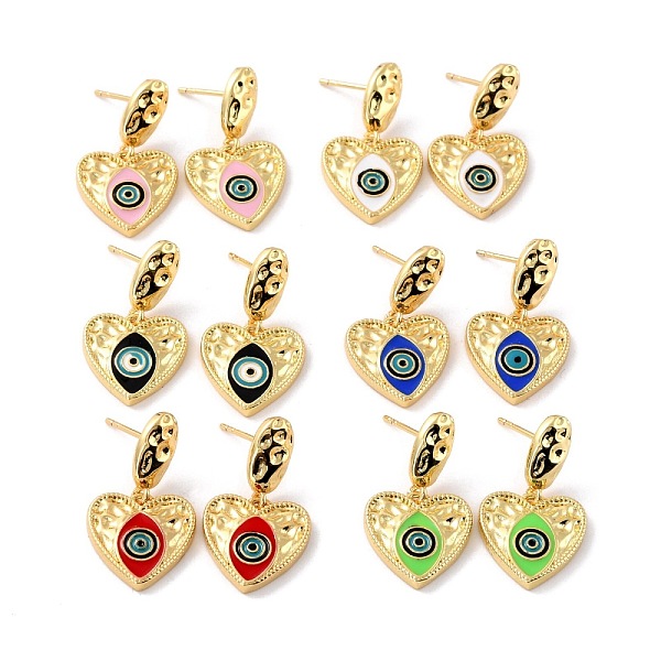 PandaHall Heart with Horse Eye Enamel Drop Earrings for Her, Dangle Stud Earrings, Cadmium Free & Lead Free, Real 18K Gold Plated, 27mm, Pin..., Multicolor
PandaHall Heart with Horse Eye Enamel Drop Earrings for Her, Dangle Stud Earrings, Cadmium Free & Lead Free, Real 18K Gold Plated, 27mm, Pin..., Multicolor