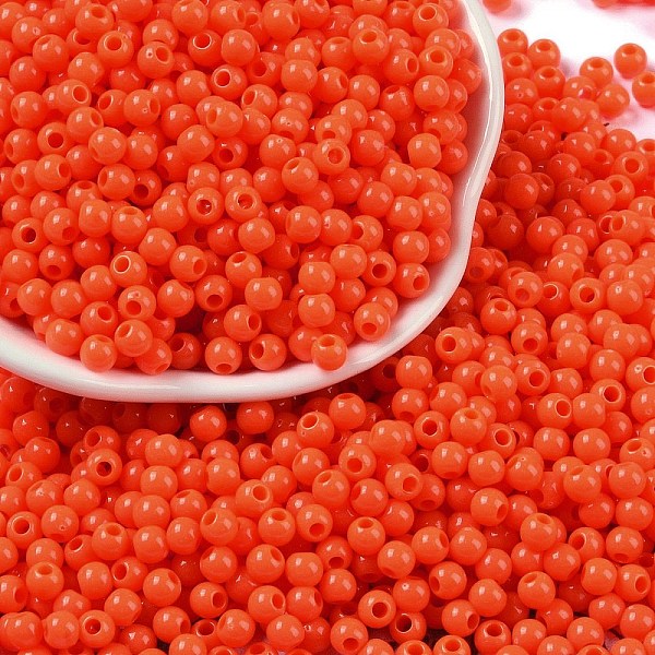 PandaHall Opaque Acrylic Beads, Round, Orange Red, 4x3.5mm, Hole: 1.6mm, about 18000pcs/500g Acrylic Round
PandaHall Opaque Acrylic Beads, Round, Orange Red, 4x3.5mm, Hole: 1.6mm, about 18000pcs/500g Acrylic Round