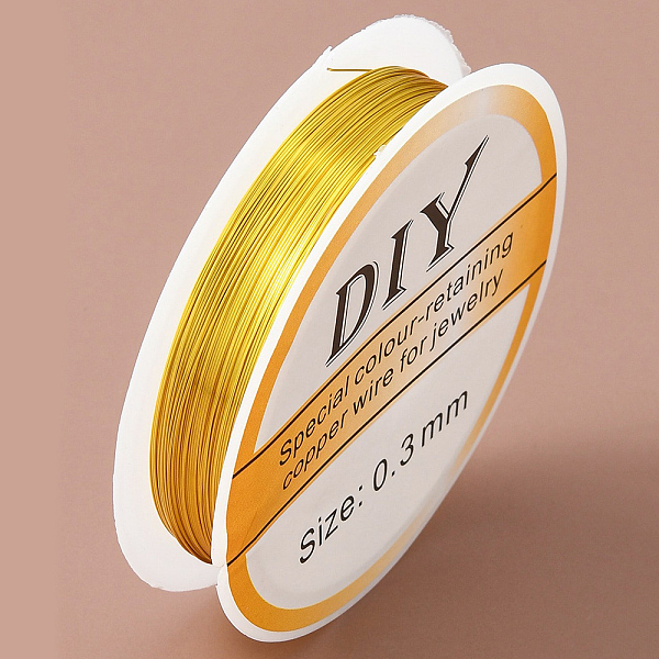 PandaHall Copper Jewelry Wire, Round, Long-Lasting Plated, Golden, 28 Gauge, 0.3mm, about 51.18 Feet(15.6m)/Roll Copper Round
PandaHall Copper Jewelry Wire, Round, Long-Lasting Plated, Golden, 28 Gauge, 0.3mm, about 51.18 Feet(15.6m)/Roll Copper Round