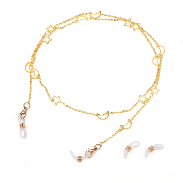 PandaHall Star & Moon Eyeglasses Chains, Neck Strap for Eyeglasses, with Handmade Brass Link Chains, Alloy Lobster Claw Clasps and Rubber...
PandaHall Star & Moon Eyeglasses Chains, Neck Strap for Eyeglasses, with Handmade Brass Link Chains, Alloy Lobster Claw Clasps and Rubber...