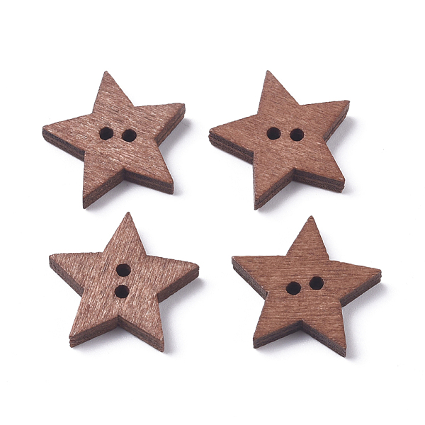PandaHall Baking Paint Wooden Buttons, 2-Hole, Vintage Style, for Clothing & Bag Accessories, Star, Saddle Brown, 18x19x3.5mm, Hole: 1.6mm...
PandaHall Baking Paint Wooden Buttons, 2-Hole, Vintage Style, for Clothing & Bag Accessories, Star, Saddle Brown, 18x19x3.5mm, Hole: 1.6mm...