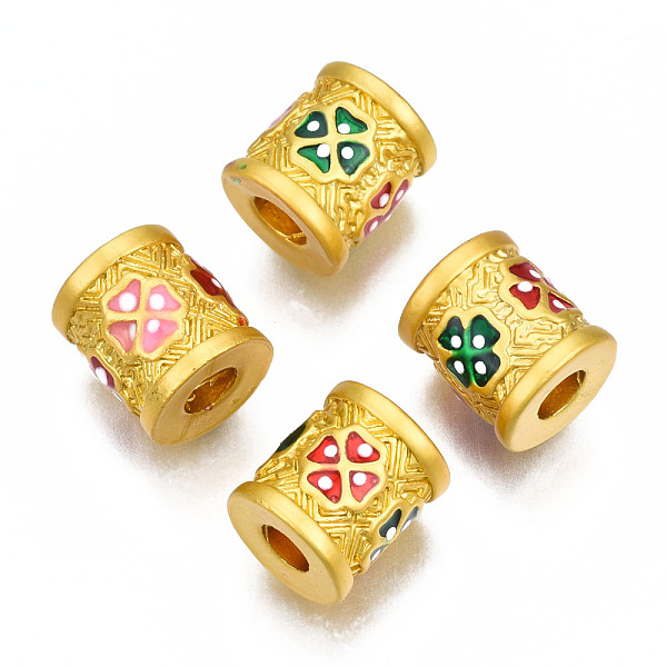 PandaHall Rack Plating Alloy Enamel Beads, Cadmium Free & Lead Free, Matte Gold Color, Column, Red, 9.5x9mm, Hole: 3mm Alloy+Enamel Column...
PandaHall Rack Plating Alloy Enamel Beads, Cadmium Free & Lead Free, Matte Gold Color, Column, Red, 9.5x9mm, Hole: 3mm Alloy+Enamel Column...