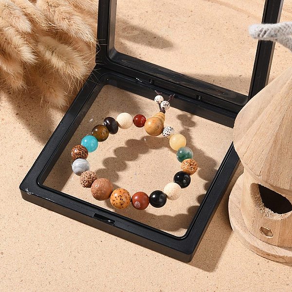 PandaHall Natural Mixed Gemstone Round Beaded Stretch Bracelet, Wood Gourd Mala Bead Bracelet for Women, Colorful, Inner Diameter: 2-1/2...
PandaHall Natural Mixed Gemstone Round Beaded Stretch Bracelet, Wood Gourd Mala Bead Bracelet for Women, Colorful, Inner Diameter: 2-1/2...