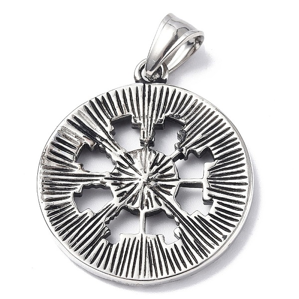 PandaHall 304 Stainless Steel Pendants, Flat Round with Viking Compass Rune, Antique Silver, 37x32x3mm, Hole: 8x5mm 304 Stainless Steel Flat...
PandaHall 304 Stainless Steel Pendants, Flat Round with Viking Compass Rune, Antique Silver, 37x32x3mm, Hole: 8x5mm 304 Stainless Steel Flat...