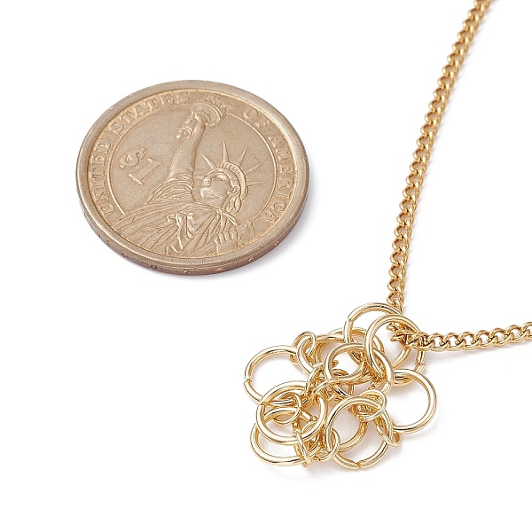 PandaHall 304 Stainless Steel Macrame Pouch Braided Gemstone Holder Pendant Necklace Making, with Curb Chains, Golden, 19.49 inch(49.5cm)...
PandaHall 304 Stainless Steel Macrame Pouch Braided Gemstone Holder Pendant Necklace Making, with Curb Chains, Golden, 19.49 inch(49.5cm)...