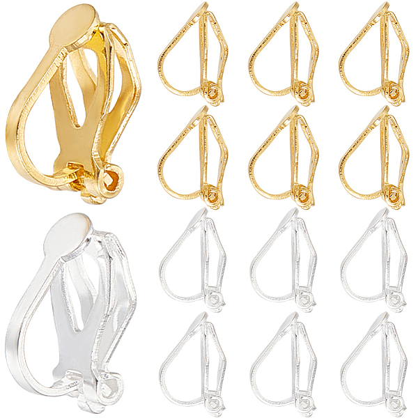 PandaHall SUNNYCLUE 100Pcs 2 Colors Brass Clip-on Earring Findings, for Non-Pierced Ears, Golden & Silver, 13x6x8mm, 50Pcs/color Brass
PandaHall SUNNYCLUE 100Pcs 2 Colors Brass Clip-on Earring Findings, for Non-Pierced Ears, Golden & Silver, 13x6x8mm, 50Pcs/color Brass