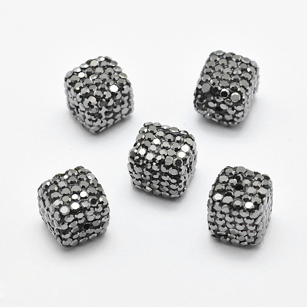 PandaHall Polymer Clay Rhinestone Beads, Cube, Hematite, 10~11x10~11x10~11mm, Hole: 1.5mm Polymer Clay+Glass Rhinestone Cube Black
PandaHall Polymer Clay Rhinestone Beads, Cube, Hematite, 10~11x10~11x10~11mm, Hole: 1.5mm Polymer Clay+Glass Rhinestone Cube Black