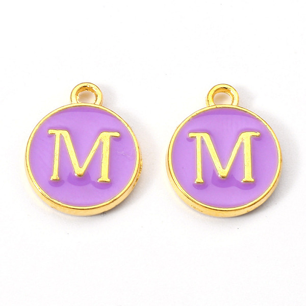 PandaHall Golden Plated Alloy Enamel Charms, Enamelled Sequins, Flat Round with Letter, Medium Purple, Letter.M, 14x12x2mm, Hole: 1.5mm...
PandaHall Golden Plated Alloy Enamel Charms, Enamelled Sequins, Flat Round with Letter, Medium Purple, Letter.M, 14x12x2mm, Hole: 1.5mm...