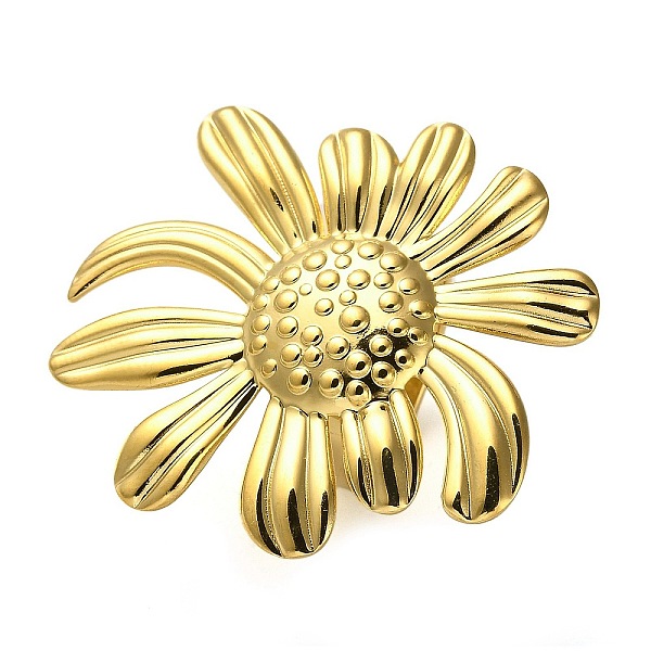 PandaHall 304 Stainless Steel Adjustable Finger Ring for Women, Sunflower, Golden, US Size 7 1/4(17.5mm) 304 Stainless Steel Flower
PandaHall 304 Stainless Steel Adjustable Finger Ring for Women, Sunflower, Golden, US Size 7 1/4(17.5mm) 304 Stainless Steel Flower