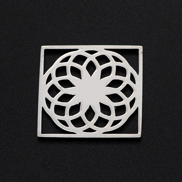 PandaHall 201 Stainless Steel Filigree Joiners Links, Laser Cut, Square with Flower of Life, Stainless Steel Color, 18x18x1mm 201 Stainless...
PandaHall 201 Stainless Steel Filigree Joiners Links, Laser Cut, Square with Flower of Life, Stainless Steel Color, 18x18x1mm 201 Stainless...