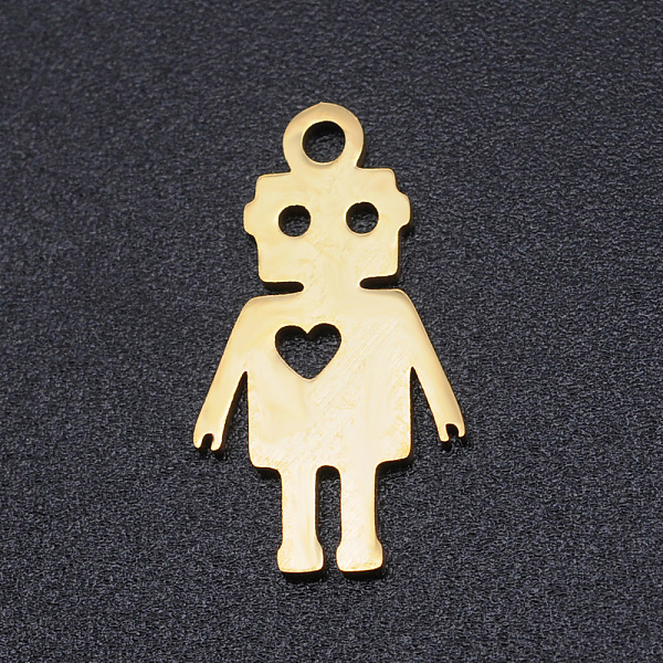 PandaHall 201 Stainless Steel Laser Cut Pendants, Robot, Golden, 17.5x10x1mm, Hole: 1.4mm 201 Stainless Steel Others
PandaHall 201 Stainless Steel Laser Cut Pendants, Robot, Golden, 17.5x10x1mm, Hole: 1.4mm 201 Stainless Steel Others