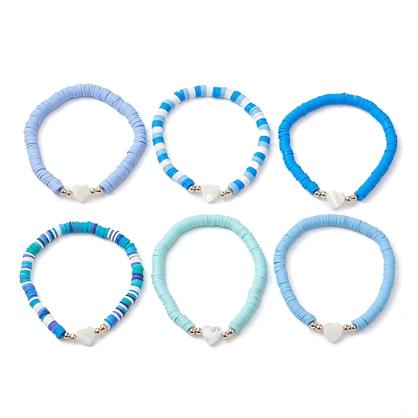 PandaHall Handmade Polymer Clay with Natural Trochid Shell/Trochus Shell Beaded Stretch Bracelets for Women, Mixed Color, Heart, 1/4 inch...
PandaHall Handmade Polymer Clay with Natural Trochid Shell/Trochus Shell Beaded Stretch Bracelets for Women, Mixed Color, Heart, 1/4 inch...