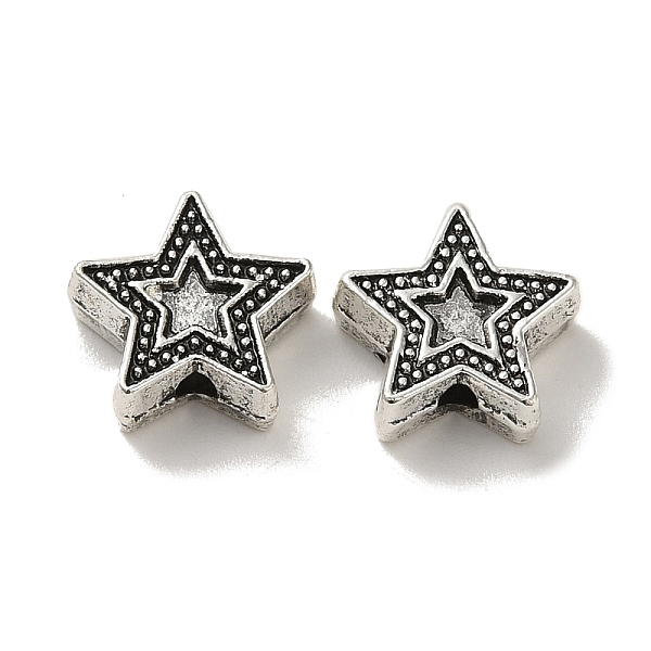 PandaHall Tibetan Style Alloy Beads, Cadmium Free & Lead Free, Star, Antique Silver, 12x12x4mm, Hole: 1.5mm, about 694pcs/1000g Alloy Star
PandaHall Tibetan Style Alloy Beads, Cadmium Free & Lead Free, Star, Antique Silver, 12x12x4mm, Hole: 1.5mm, about 694pcs/1000g Alloy Star