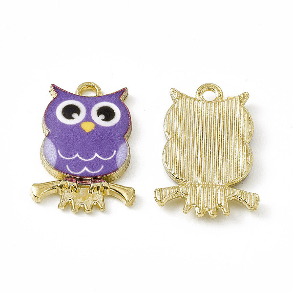 PandaHall Painted Alloy Pendants, Owl Charm, Cadmium Free & Nickel Free & Lead Free, Golden, Medium Purple, 21.5x15x2.3mm, Hole: 2mm Alloy...
PandaHall Painted Alloy Pendants, Owl Charm, Cadmium Free & Nickel Free & Lead Free, Golden, Medium Purple, 21.5x15x2.3mm, Hole: 2mm Alloy...
