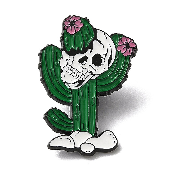 PandaHall Black Alloy Brooch, Enamel Pins, Skull with Cactus, WhiteSmoke, 30x20.5x1mm Alloy+Enamel Skull White
PandaHall Black Alloy Brooch, Enamel Pins, Skull with Cactus, WhiteSmoke, 30x20.5x1mm Alloy+Enamel Skull White
