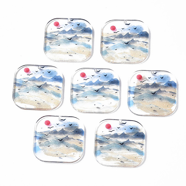 PandaHall Transparent Printed Acrylic Pendants, Square with Mountain, Colorful, 30x30x2.5mm, Hole: 1.2mm Acrylic Square
PandaHall Transparent Printed Acrylic Pendants, Square with Mountain, Colorful, 30x30x2.5mm, Hole: 1.2mm Acrylic Square