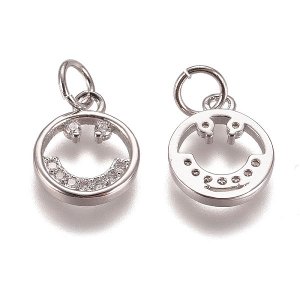 PandaHall Brass Micro Pave Clear Cubic Zirconia Charms, with Jump Rings, Smiling Face, Platinum, 12x10x2mm, Hole: 3mm Brass+Cubic Zirconia...
PandaHall Brass Micro Pave Clear Cubic Zirconia Charms, with Jump Rings, Smiling Face, Platinum, 12x10x2mm, Hole: 3mm Brass+Cubic Zirconia...