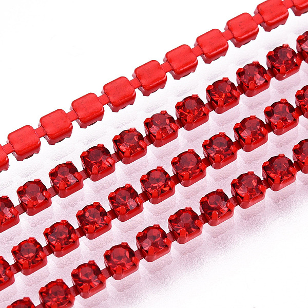 PandaHall Electrophoresis Iron Rhinestone Strass Chains, Rhinestone Cup Chains, with Spool, Light Siam, SS6.5, 2~2.1mm, about 10yards/roll..., Red
PandaHall Electrophoresis Iron Rhinestone Strass Chains, Rhinestone Cup Chains, with Spool, Light Siam, SS6.5, 2~2.1mm, about 10yards/roll..., Red