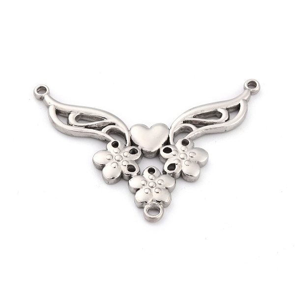 PandaHall 304 Stainless Steel Chandelier Components Links, Wing with Heart & Flower, Stainless Steel Color, 36x47x3mm, Hole: 1.5mm and 2mm...
PandaHall 304 Stainless Steel Chandelier Components Links, Wing with Heart & Flower, Stainless Steel Color, 36x47x3mm, Hole: 1.5mm and 2mm...