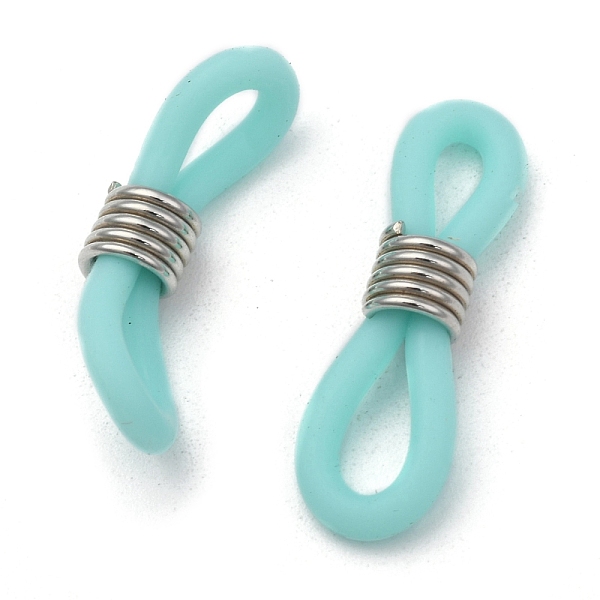 PandaHall Eyeglass Holders, Glasses Rubber Loop Ends, with Brass Findings, Platinum, Pale Turquoise, 20x7mm Synthetic Rubber
PandaHall Eyeglass Holders, Glasses Rubber Loop Ends, with Brass Findings, Platinum, Pale Turquoise, 20x7mm Synthetic Rubber