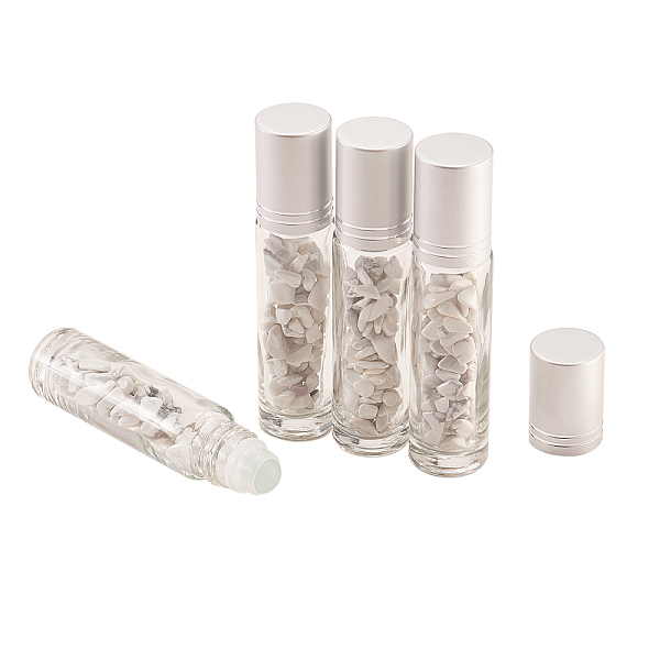 PandaHall Glass Roller Ball Bottles, Refillable Perfume Bottle, with Natural Howlite Chip Beads, for Personal Care, 86x19mm, 4pcs/box...
PandaHall Glass Roller Ball Bottles, Refillable Perfume Bottle, with Natural Howlite Chip Beads, for Personal Care, 86x19mm, 4pcs/box...