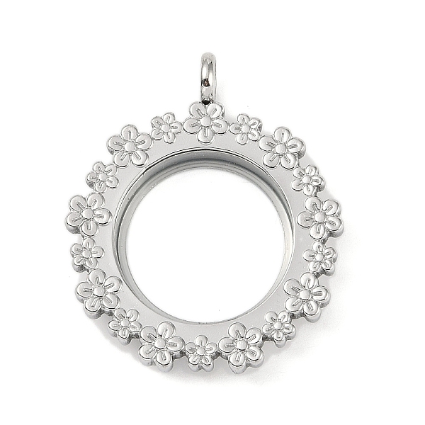 PandaHall 304 Stainless Stee Locket Pendants, with Glass, Flat Round with Flower Charm, Stainless Steel Color, 41x35x6mm, Hole: 5mm 304...
PandaHall 304 Stainless Stee Locket Pendants, with Glass, Flat Round with Flower Charm, Stainless Steel Color, 41x35x6mm, Hole: 5mm 304...