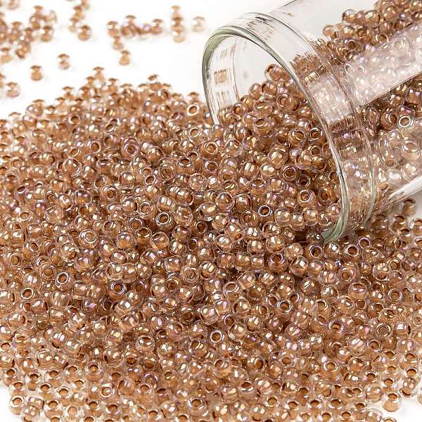 PandaHall TOHO Round Seed Beads, Japanese Seed Beads, (1855) Inside Color AB Crystal/Rosaline Lined, 11/0, 2.2mm, Hole: 0.8mm, about..., Pink
PandaHall TOHO Round Seed Beads, Japanese Seed Beads, (1855) Inside Color AB Crystal/Rosaline Lined, 11/0, 2.2mm, Hole: 0.8mm, about..., Pink
