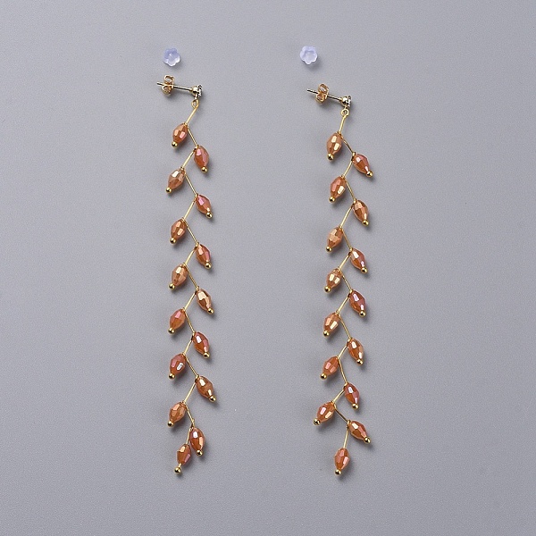 PandaHall Electroplate Glass Beads Dangle Stud Earrings, with Brass Cubic Zirconia Stud Earring Findings & Ball Head Pins, Brass & Plastic..., Red
PandaHall Electroplate Glass Beads Dangle Stud Earrings, with Brass Cubic Zirconia Stud Earring Findings & Ball Head Pins, Brass & Plastic..., Red