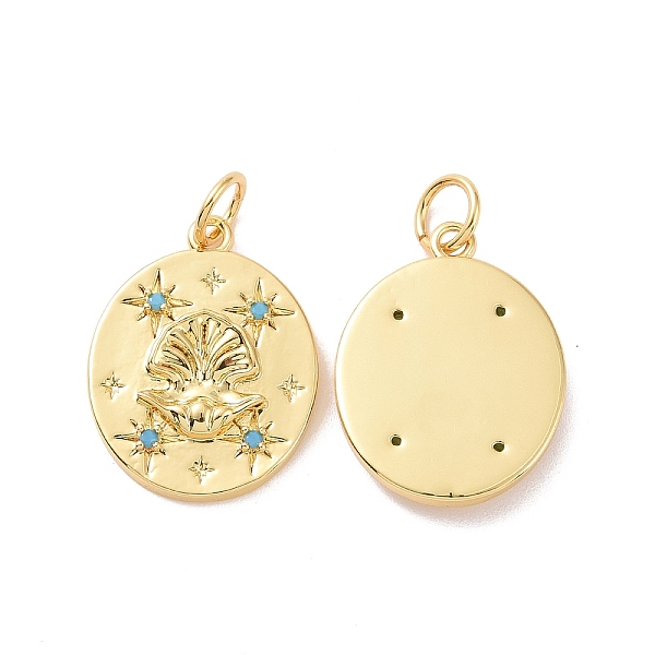 PandaHall Oval with Shell Pattern Brass Micro Pave Cubic Zirconia Pendants, with Jump Rings, Cadmium Free & Nickel Free & Lead Free, Real...
PandaHall Oval with Shell Pattern Brass Micro Pave Cubic Zirconia Pendants, with Jump Rings, Cadmium Free & Nickel Free & Lead Free, Real...