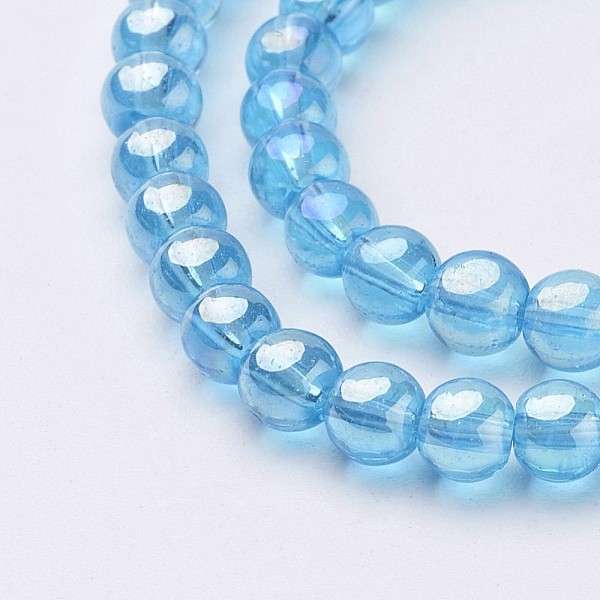 PandaHall Glass Bead Strands, Round, AB Color Plated, Sky Blue, 10mm, Hole: 1mm, about 30pcs/strand, 12 inch Glass Round Blue
PandaHall Glass Bead Strands, Round, AB Color Plated, Sky Blue, 10mm, Hole: 1mm, about 30pcs/strand, 12 inch Glass Round Blue