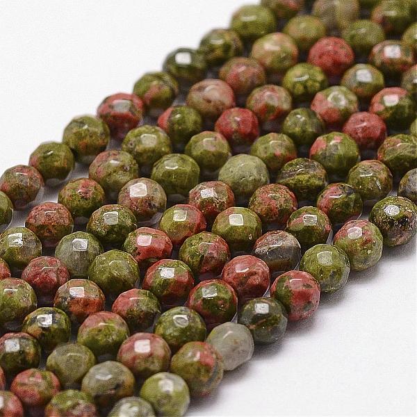 PandaHall Natural Unakite Beads Strands, Faceted, Round, 4mm, Hole: 1mm, about 96pcs/strand, 14.9 inch~15.1 inch Unakite Round Green
PandaHall Natural Unakite Beads Strands, Faceted, Round, 4mm, Hole: 1mm, about 96pcs/strand, 14.9 inch~15.1 inch Unakite Round Green